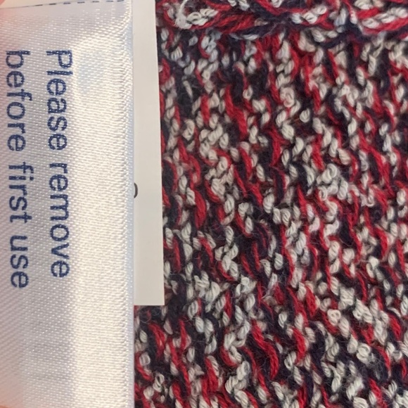 Lucky Brand Sweater Vest Red Black Gray Marled Cotton Blend Size XL NWT - Picture 10 of 10